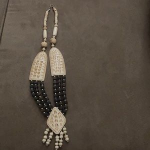 Awesome Vintage Bohemian Or Tribal Art Hand Carved Multi Strand Statement Piece